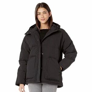 Madewell Holland Quilted Water Resistant Puffer Parka Black Small